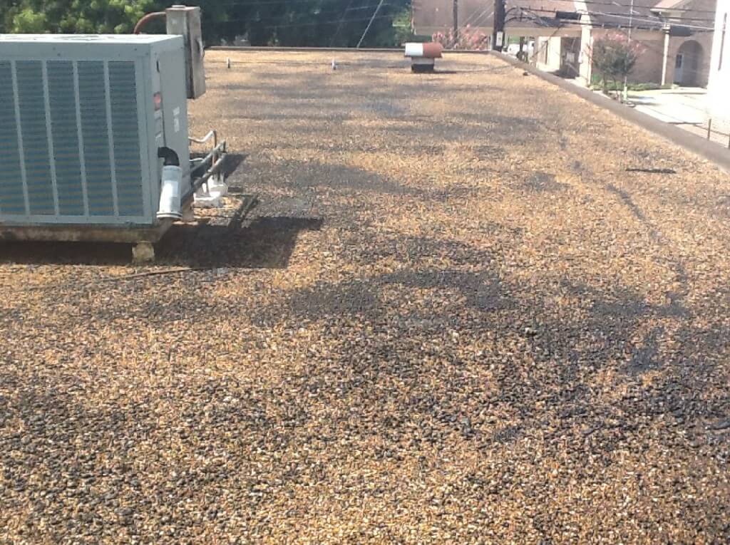 gravel roof with ponding